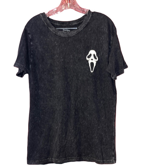 Black Graphic Ghost Face Tee with White Mask Design New York M - Picture 3 of 5